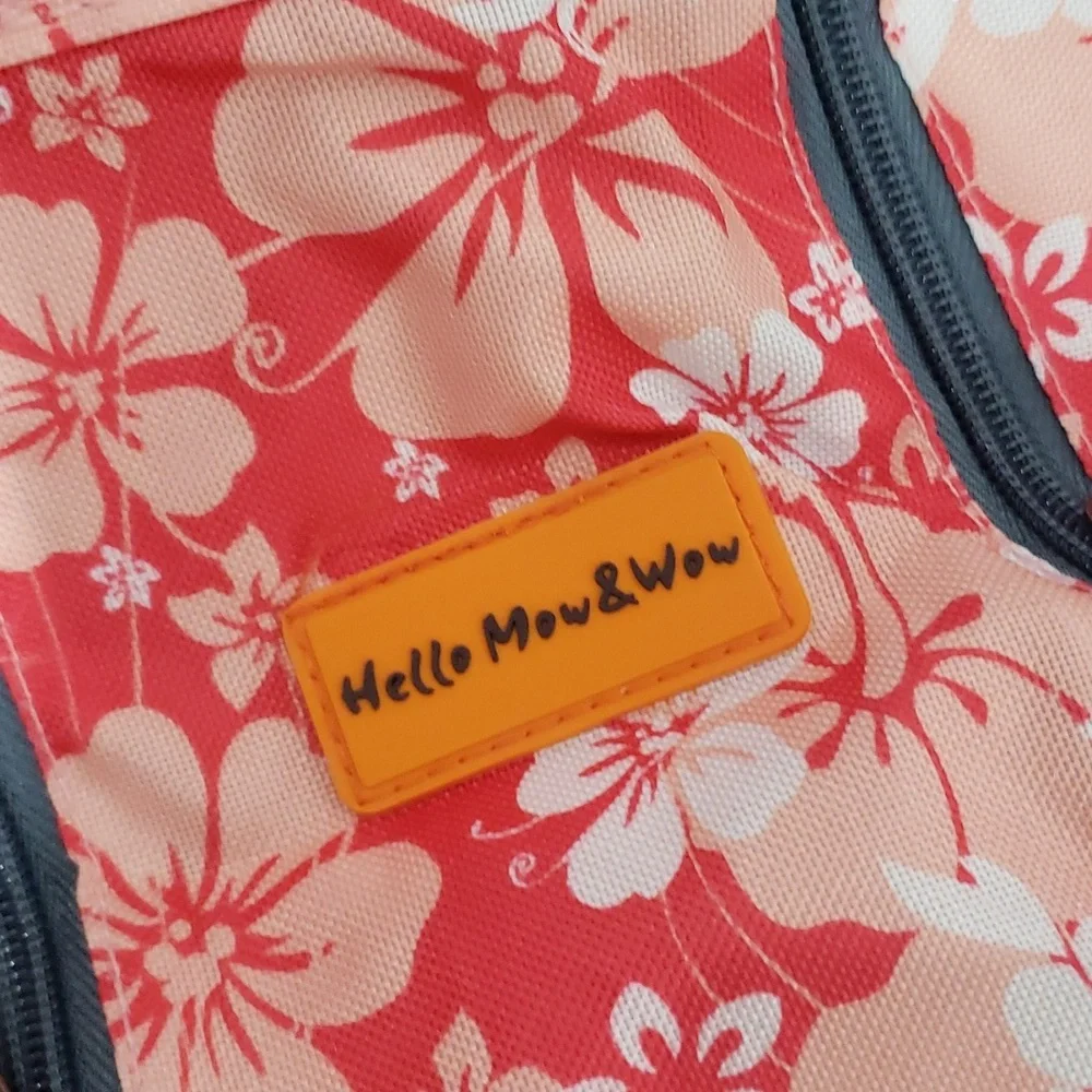 Hello Mow & Wow Pink Floral Cat Carrier NWOT
